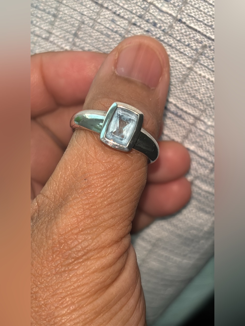 Sterling Silver Aquamarine Ring
